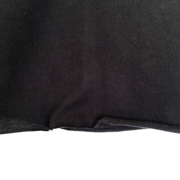 ASOS Black Boxy Raw Hem Crop Top w/ V-Neck - Picture 3 of 5